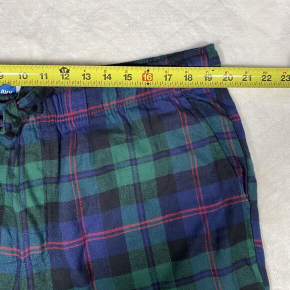 Old Navy 2 Piece Flannel Plaid Pajama Set Green Red Blue Pockets Men's Sz XL - Picture 8 of 11